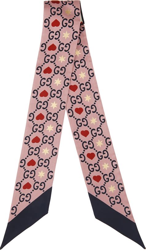 gucci scarf with hearts